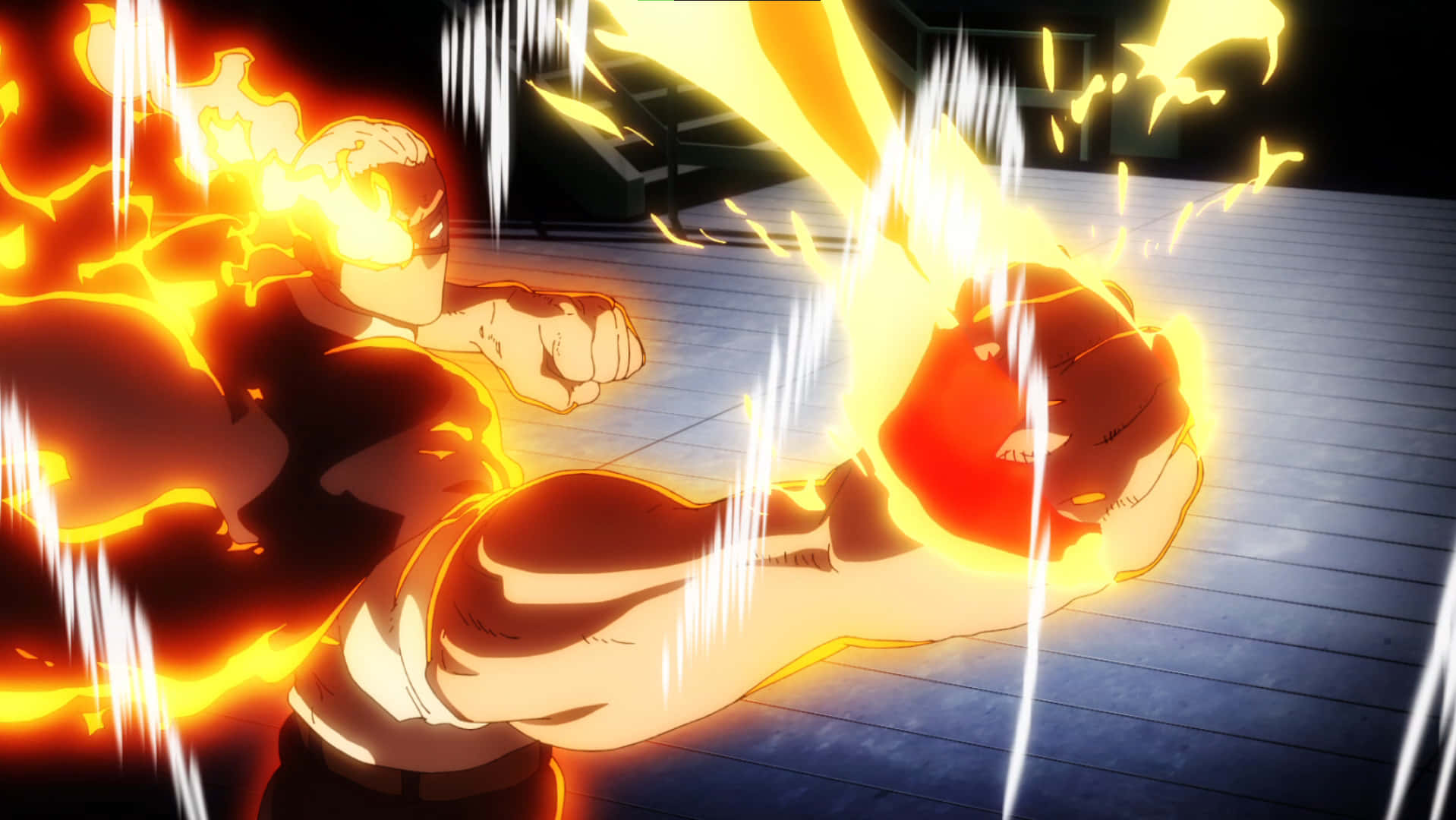 Animated Fire Punch Attack Background