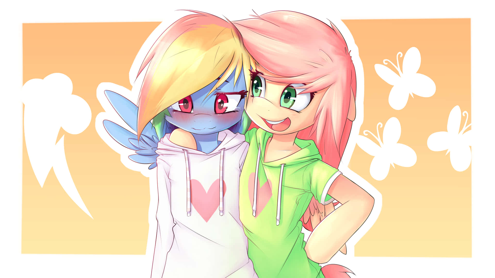 Animated Friends Butterfly Backdrop Background