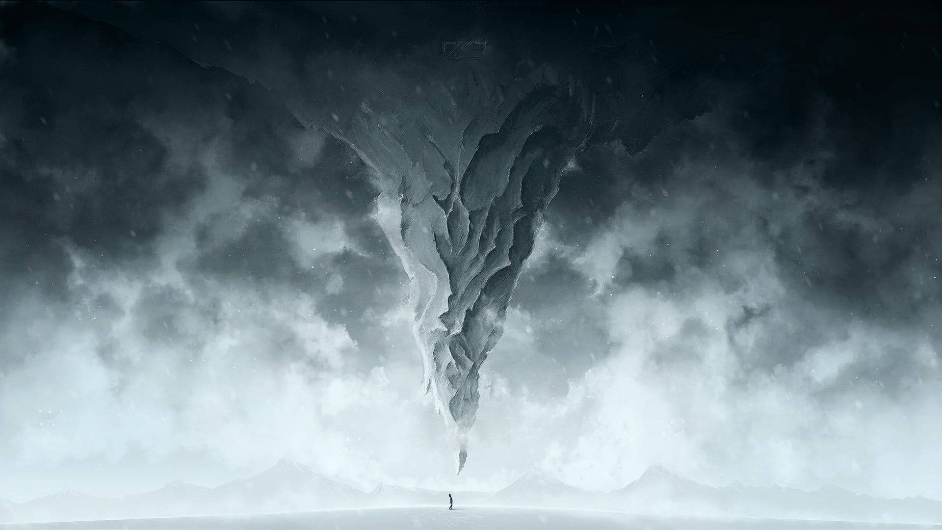 Animated Frozen Upside Down Tornado Background