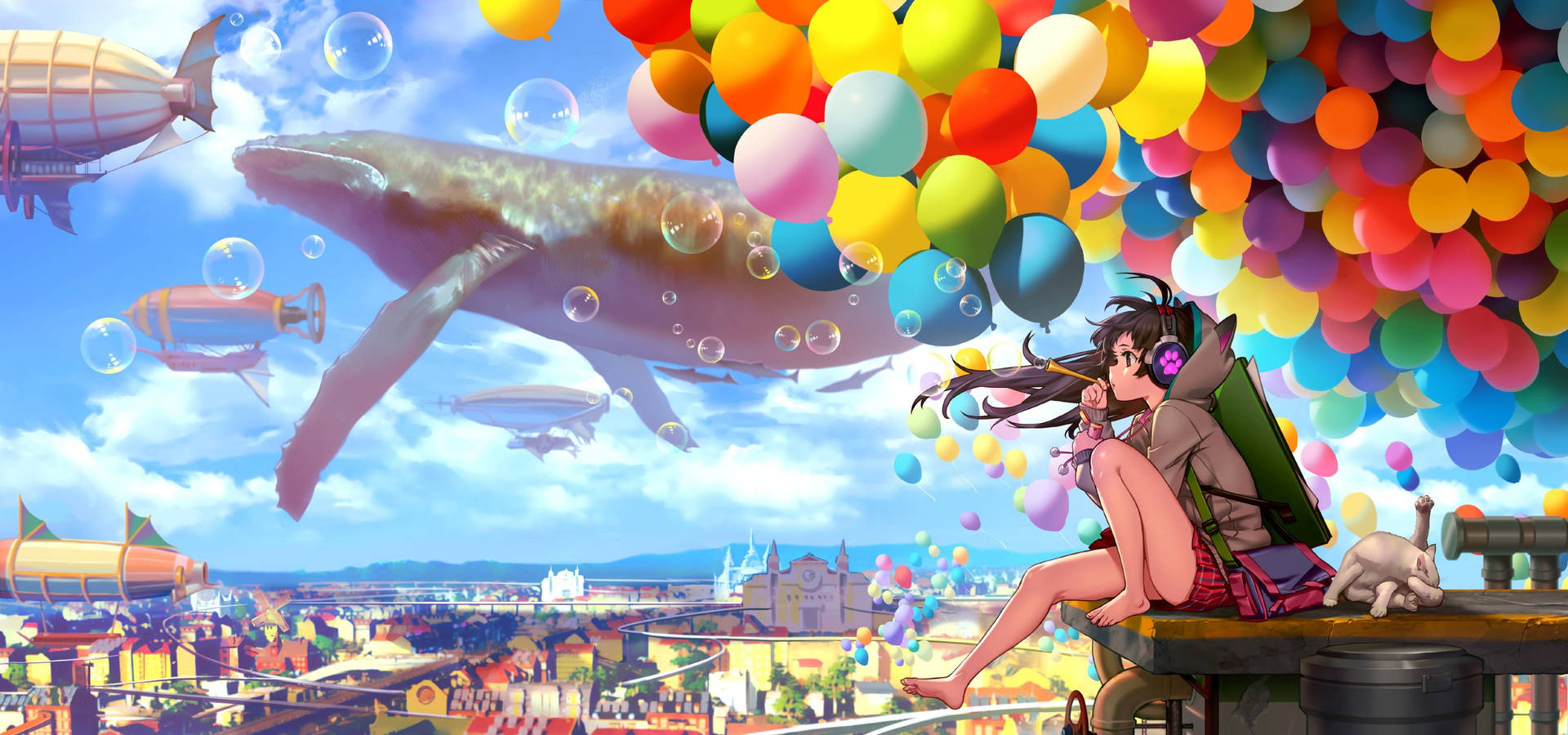 Animated Girl Fantasy World Background