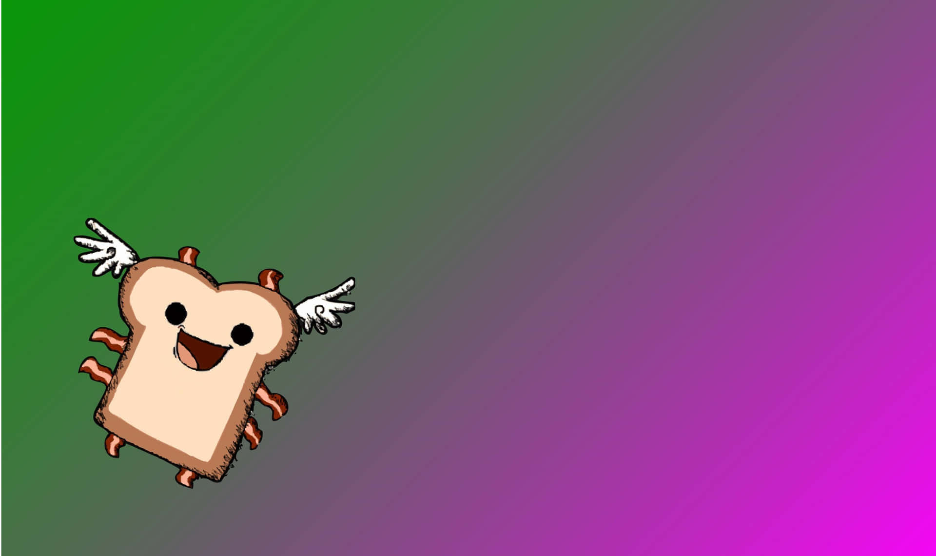 Animated Happy Toast Character Background