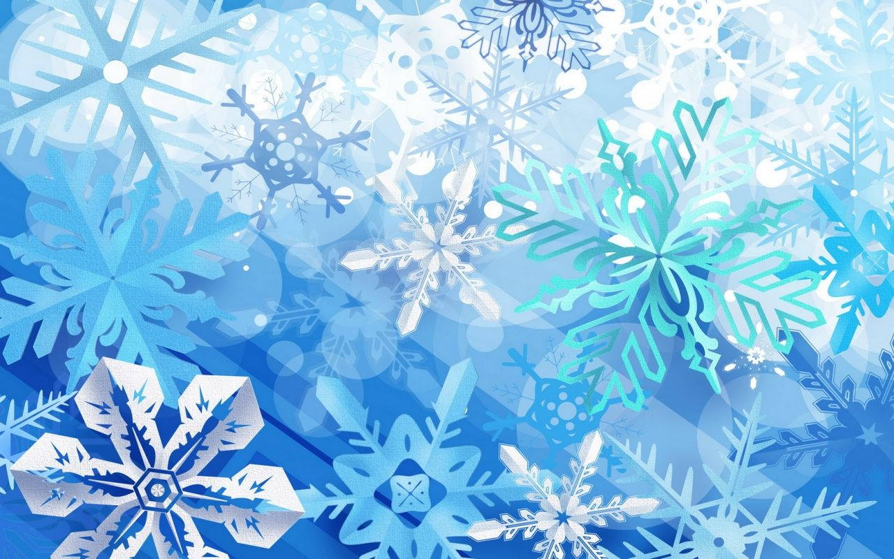 Animated Ice Snowflakes Background