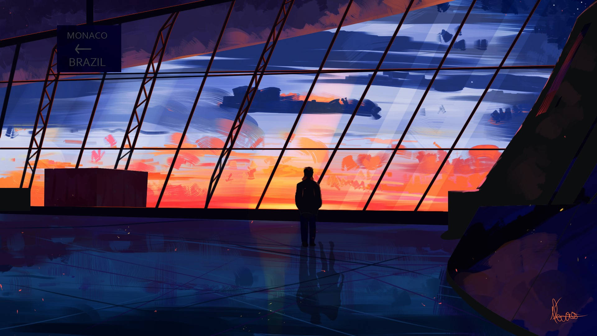 Animated Image Of An Airport Background
