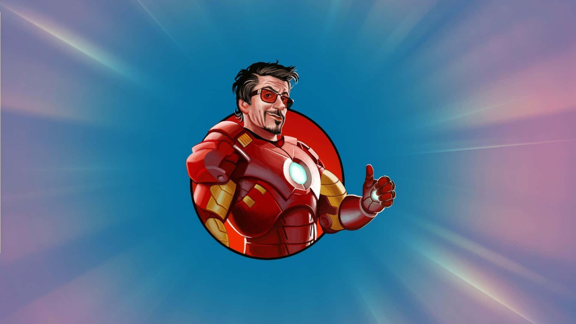 Animated Iron Man Flying Gesture Background
