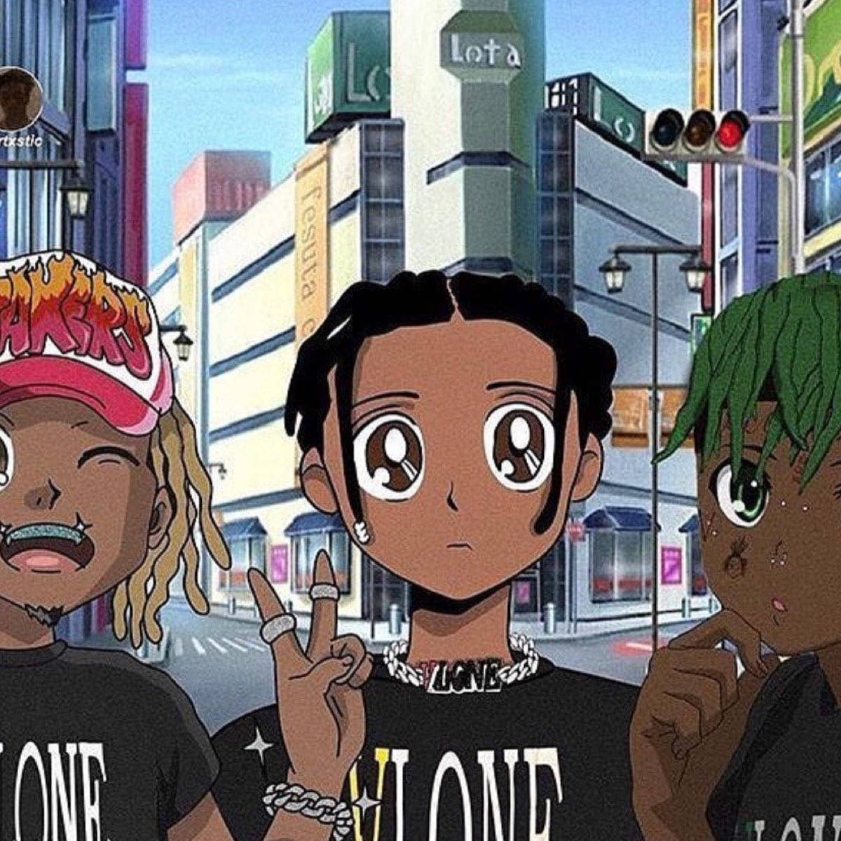 Animated Juice Wrld Vlone Pfp Background