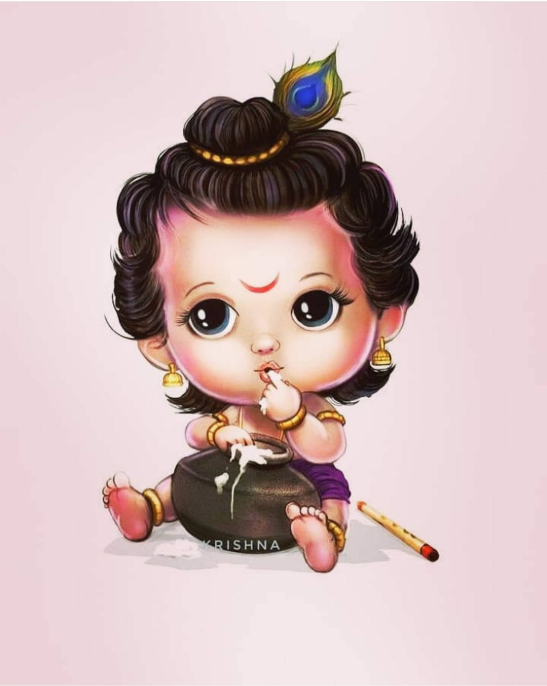 Animated Krishna Cute Baby