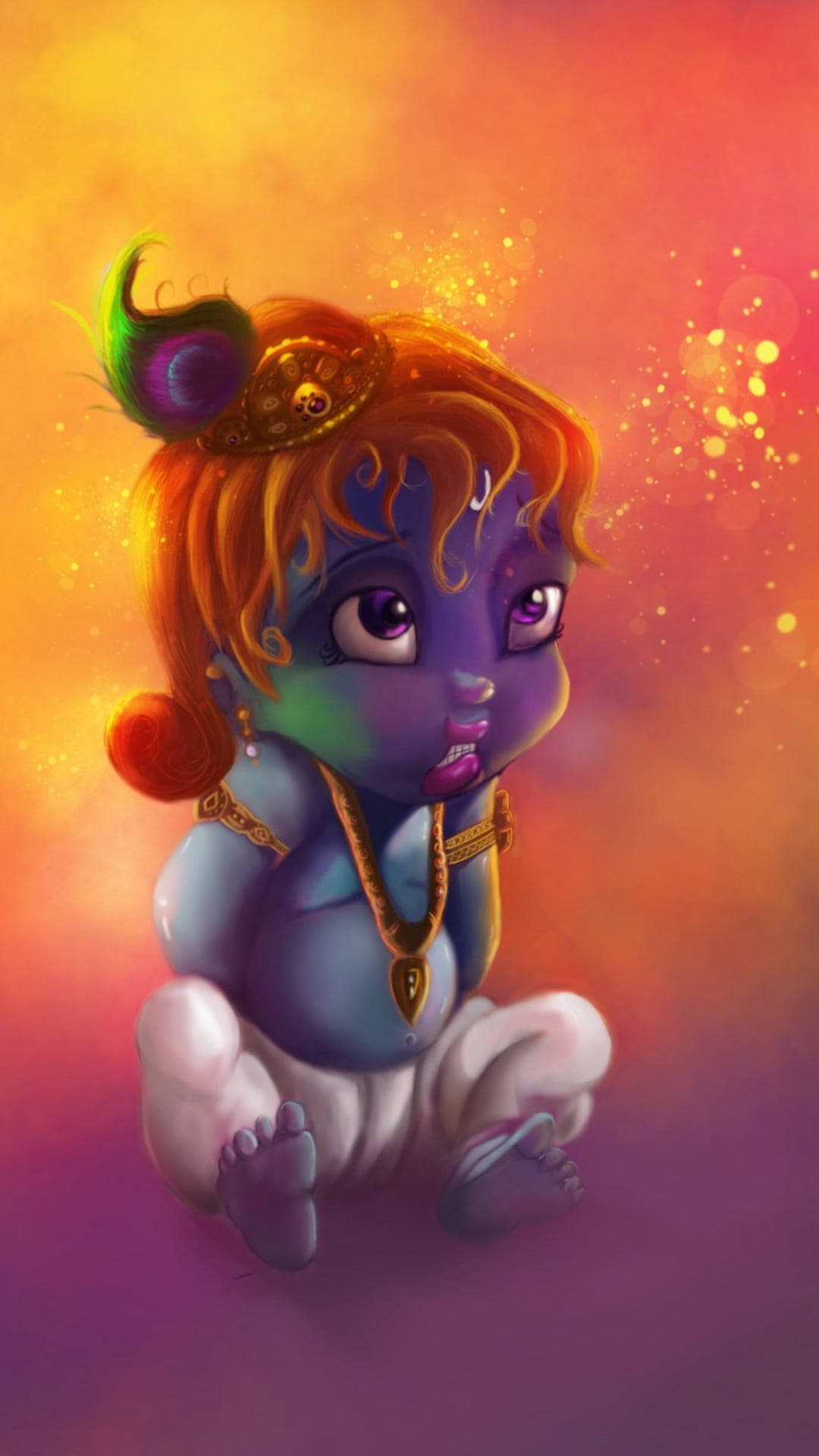 Animated Krishna Guilty Background