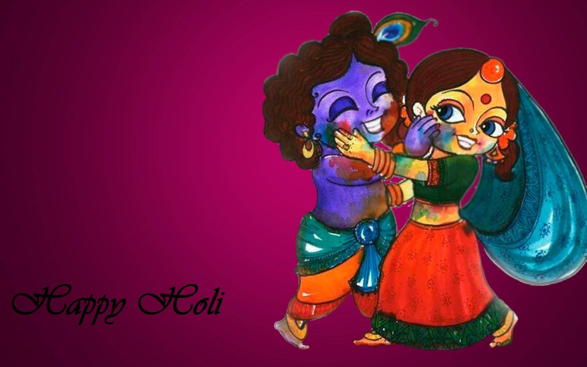 Animated Krishna Happy Background