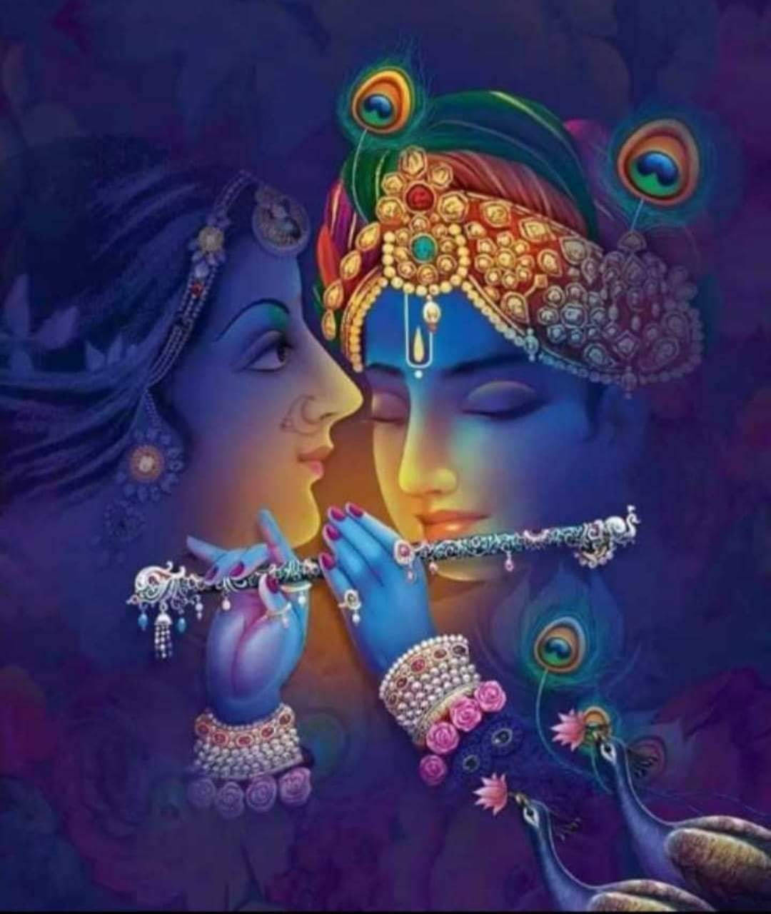 Animated Krishna Jewelry Background