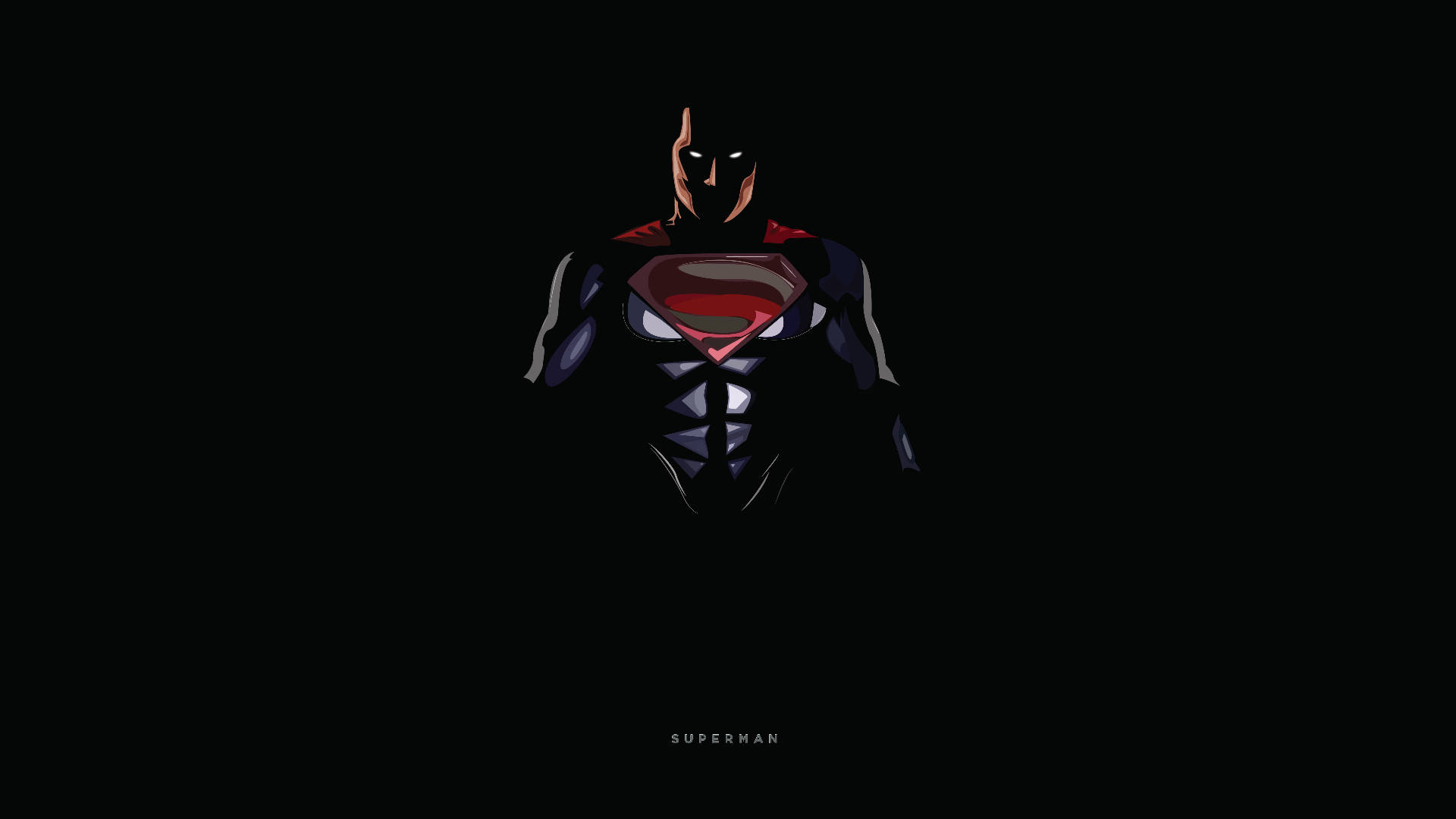 Animated Lurking Hero With Superman Logo Background