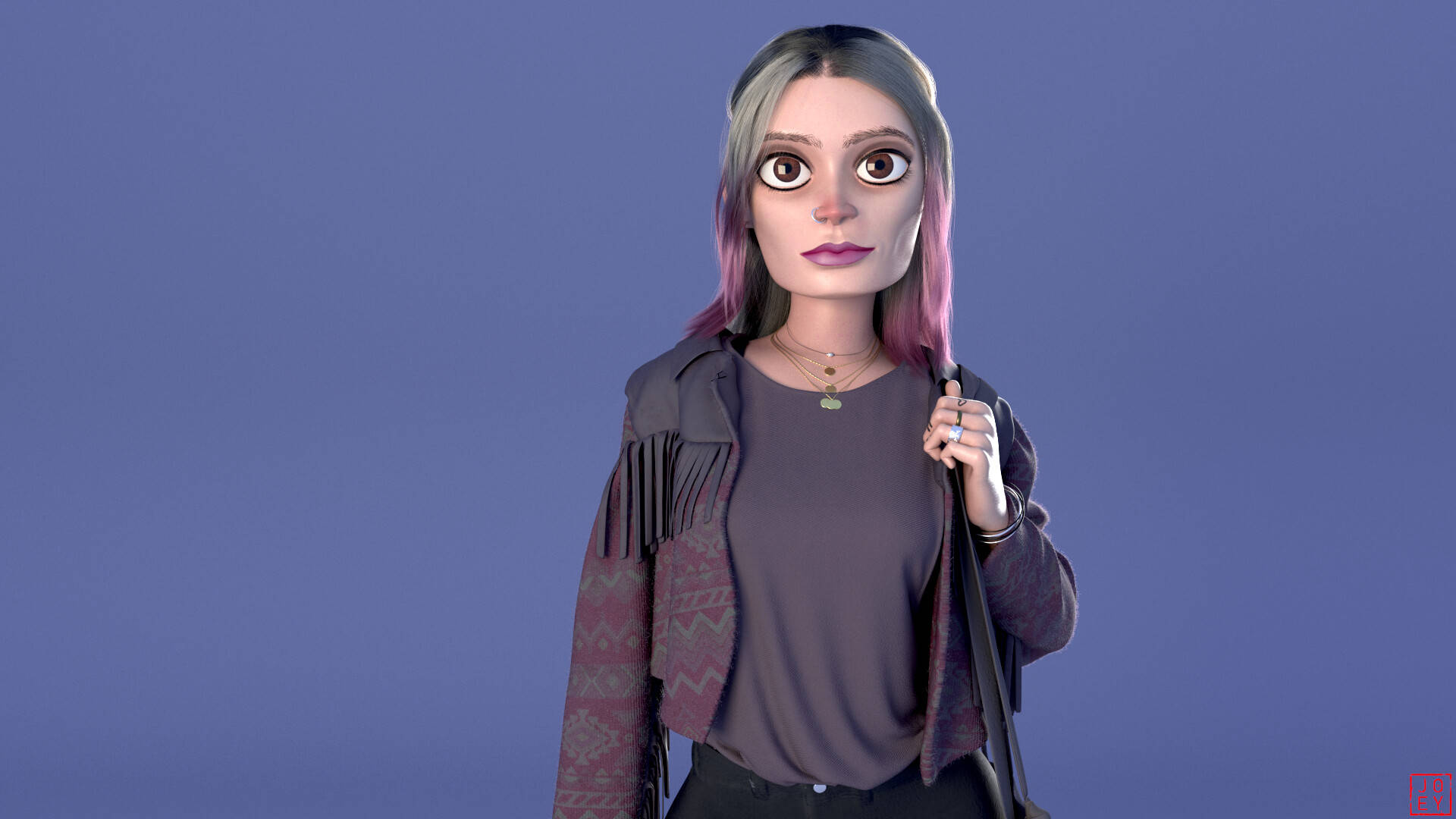 Animated Maeve Wiley In Blue