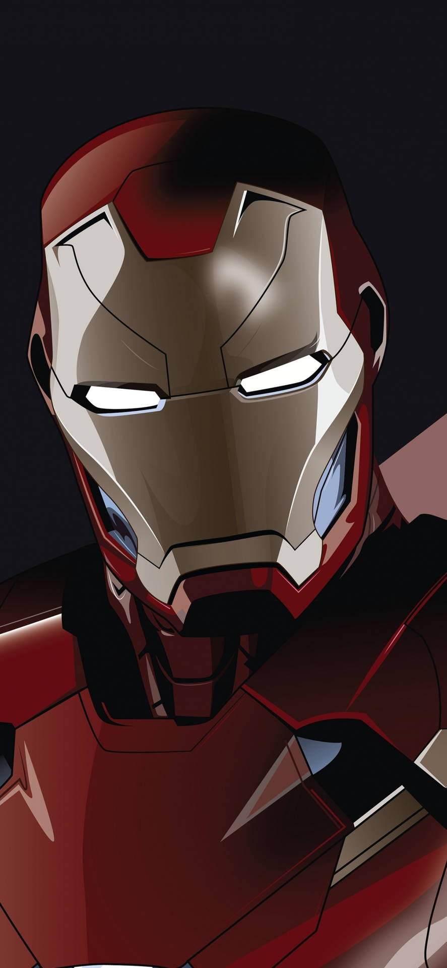 Animated Minimalist Iron Man Superhero Background