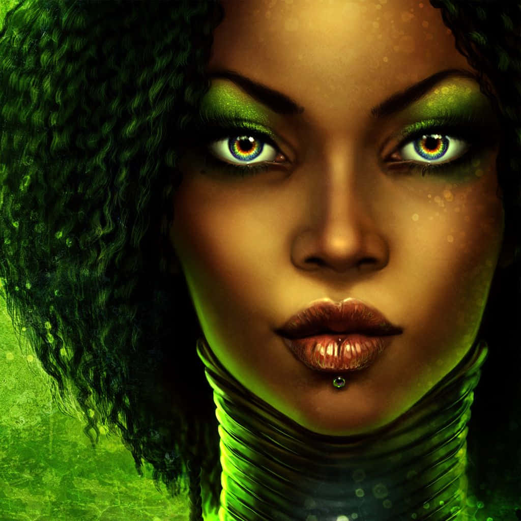 Animated Nigerian Woman Portrait