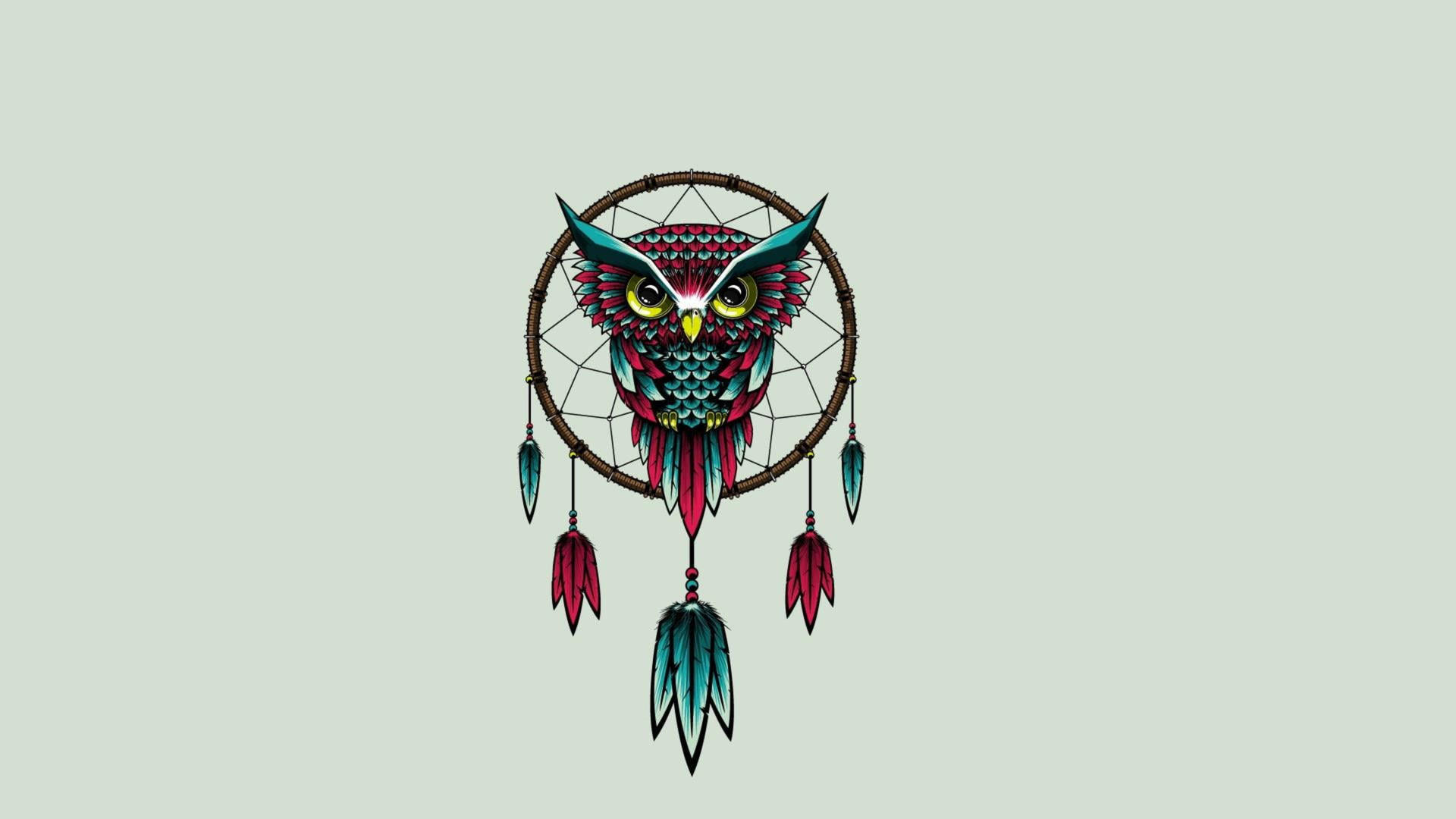 Animated Owl Dreamcatcher Background