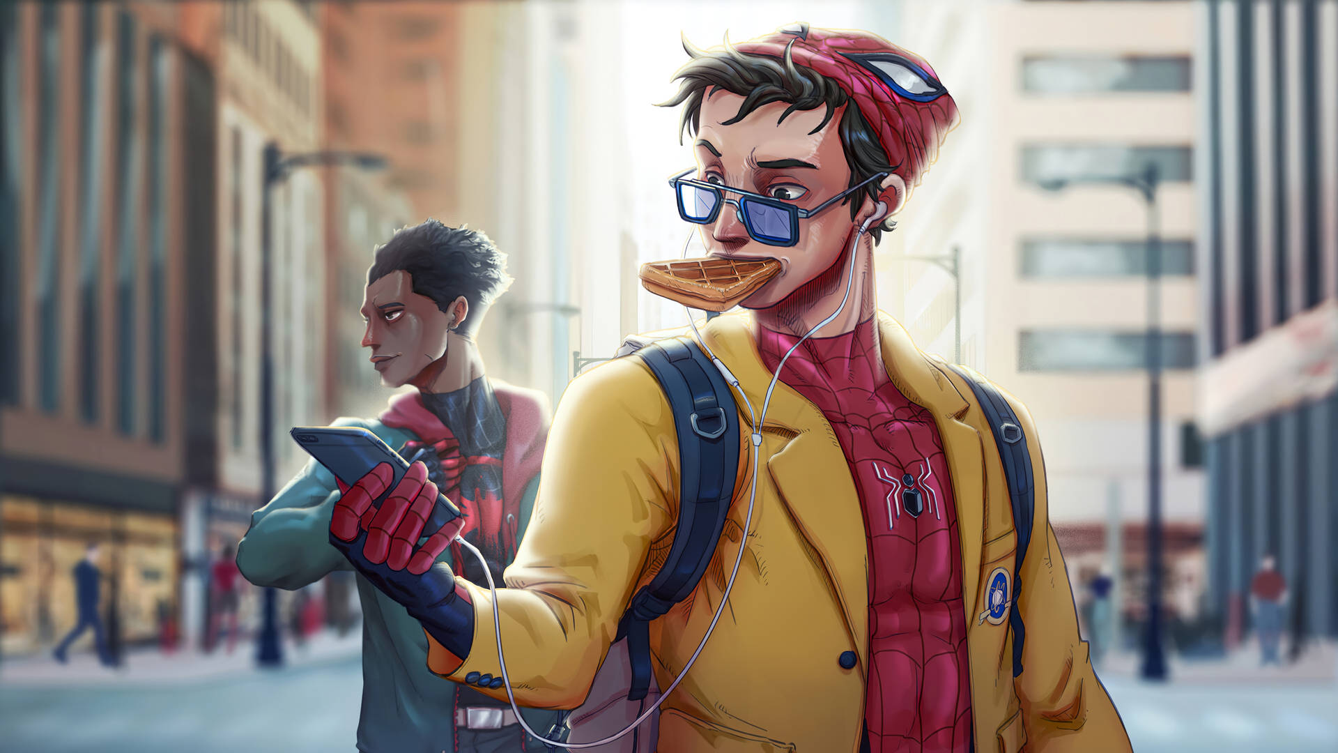 Animated Peter Parker Background