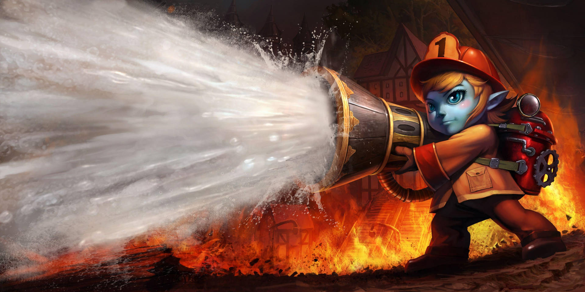 Animated Photo Of The Firefighter Background