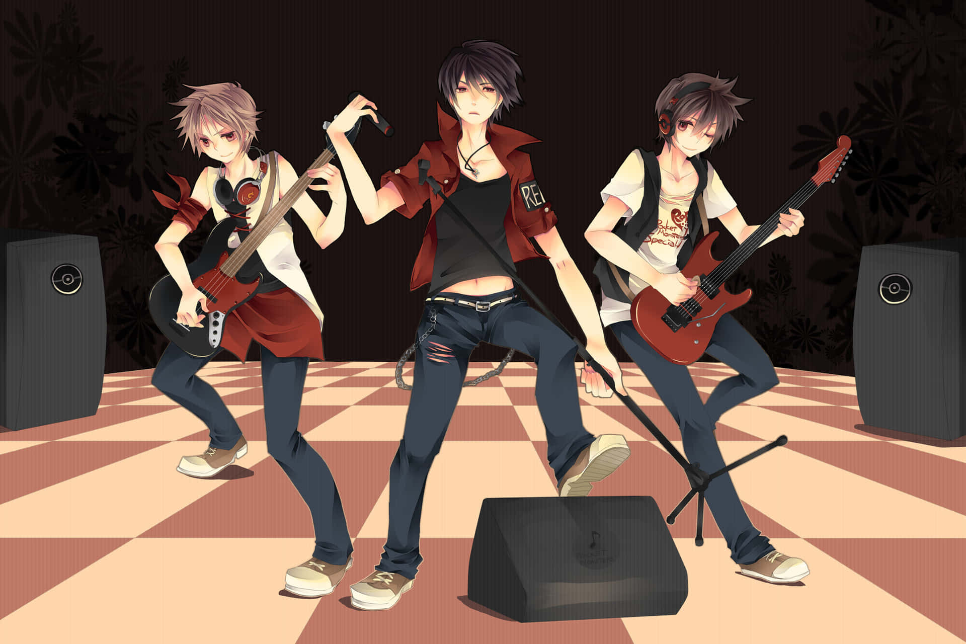Animated_ Rock_ Band_ Performance Background