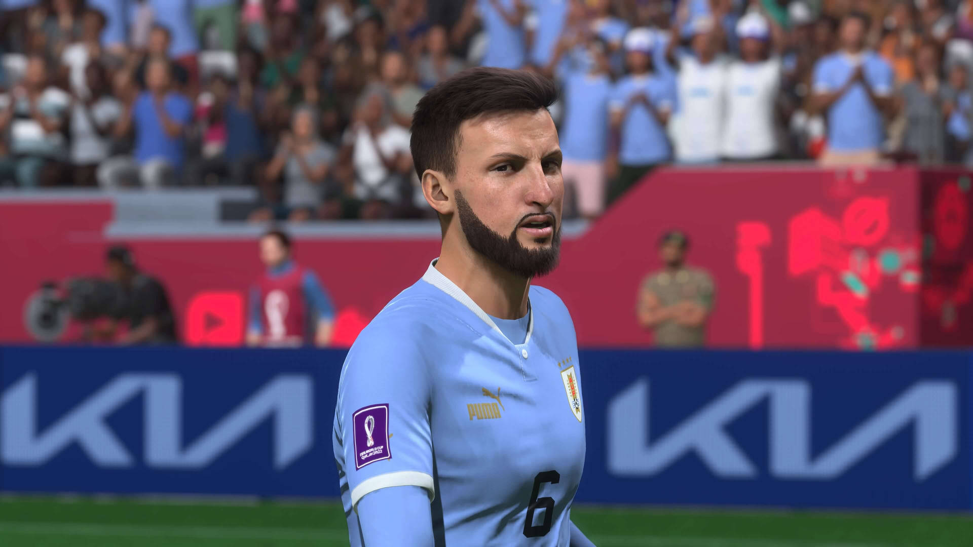 Animated Rodrigo Bentancur For Uruguay Background