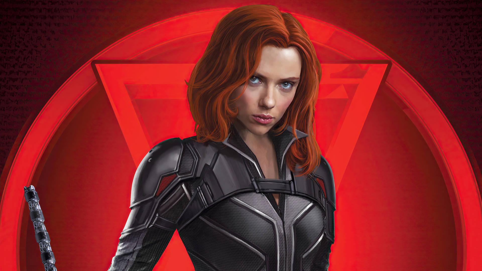 Animated Scarlett Johansson As Black Widow Background