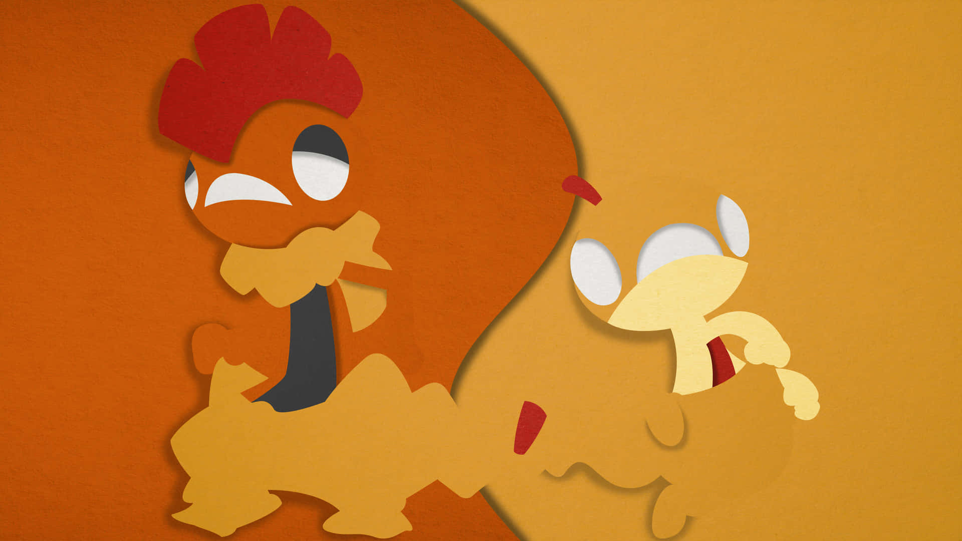 Animated Scrafty And Scraggy In A Dynamic Pose Background