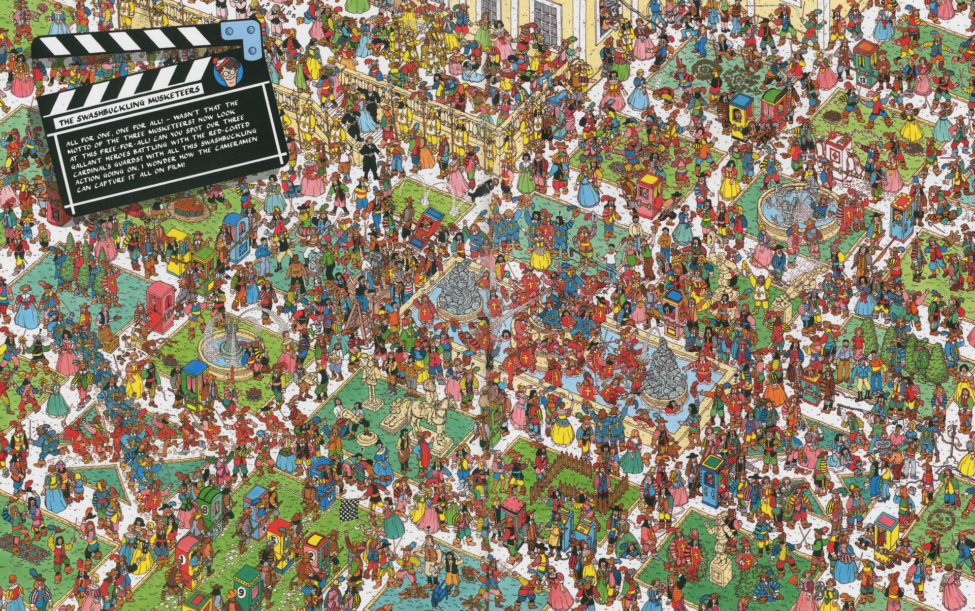 Animated Seek-and-find Adventure With Wheres Waldo - The Swashbuckling Musketeers Background