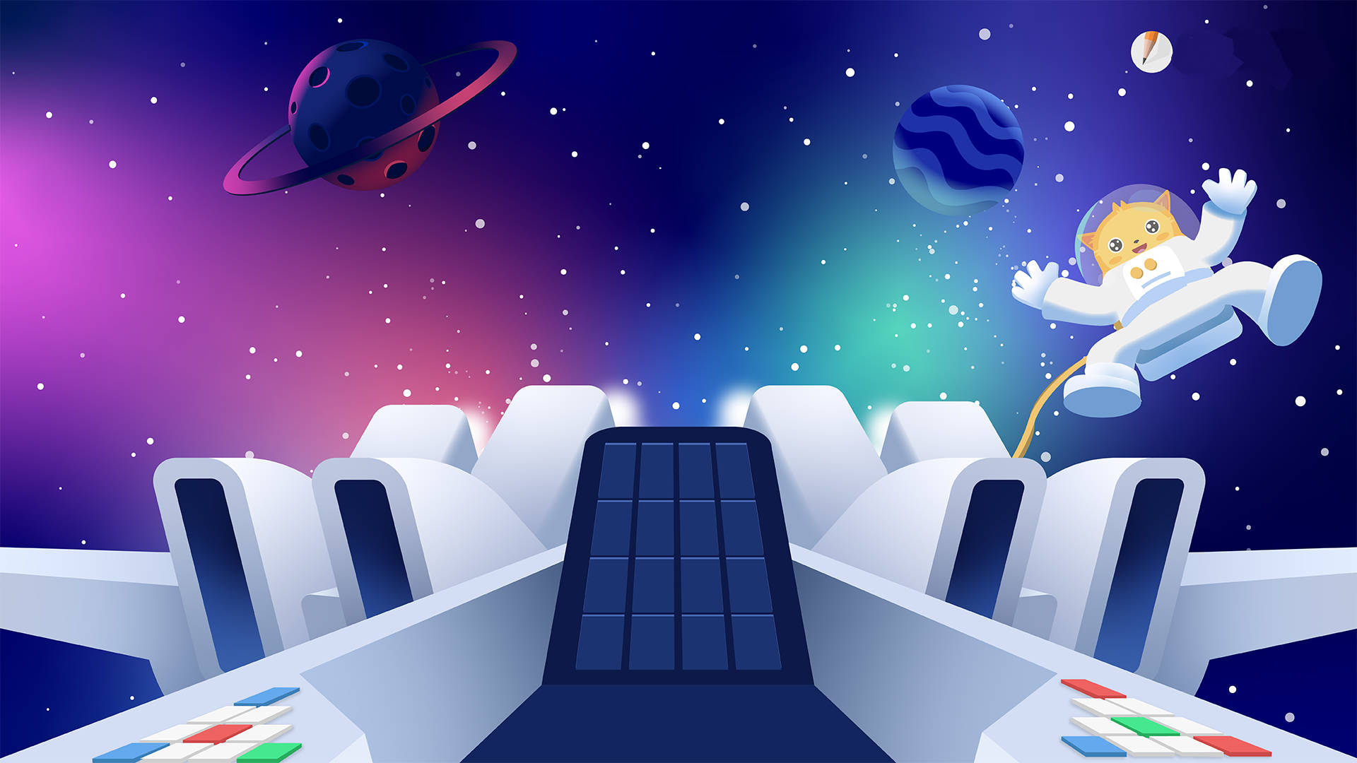 Animated Space Webex Virtual Background Background