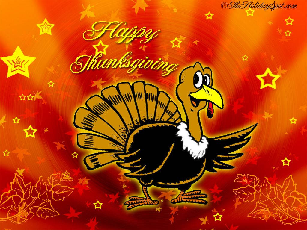 Animated Turkey Thanksgiving Greeting Background