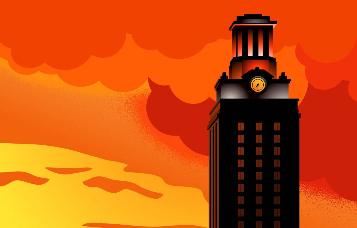 Animated University Of Texas Building Background