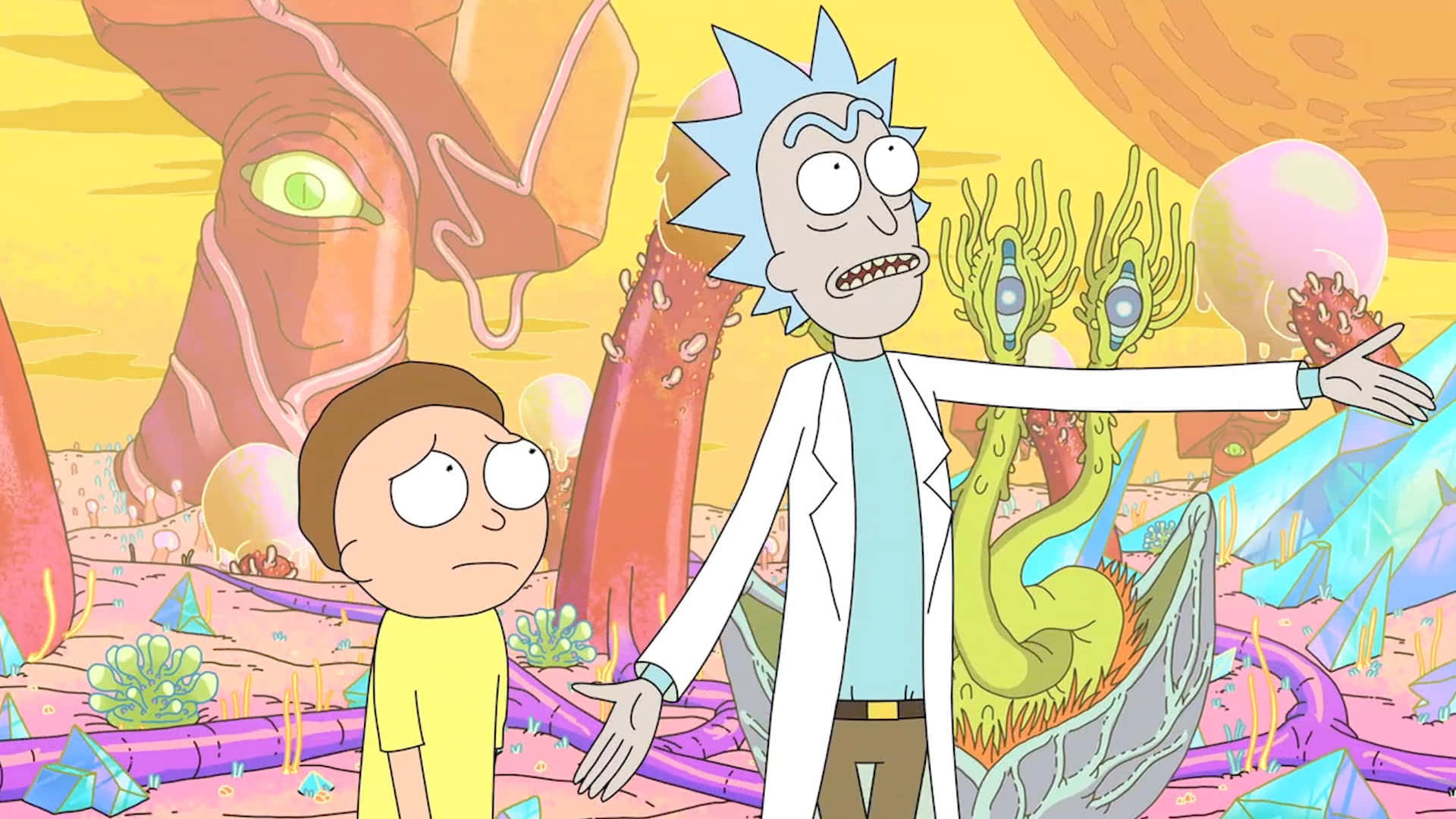 Animated World Rick And Morty 1920x1080 Background