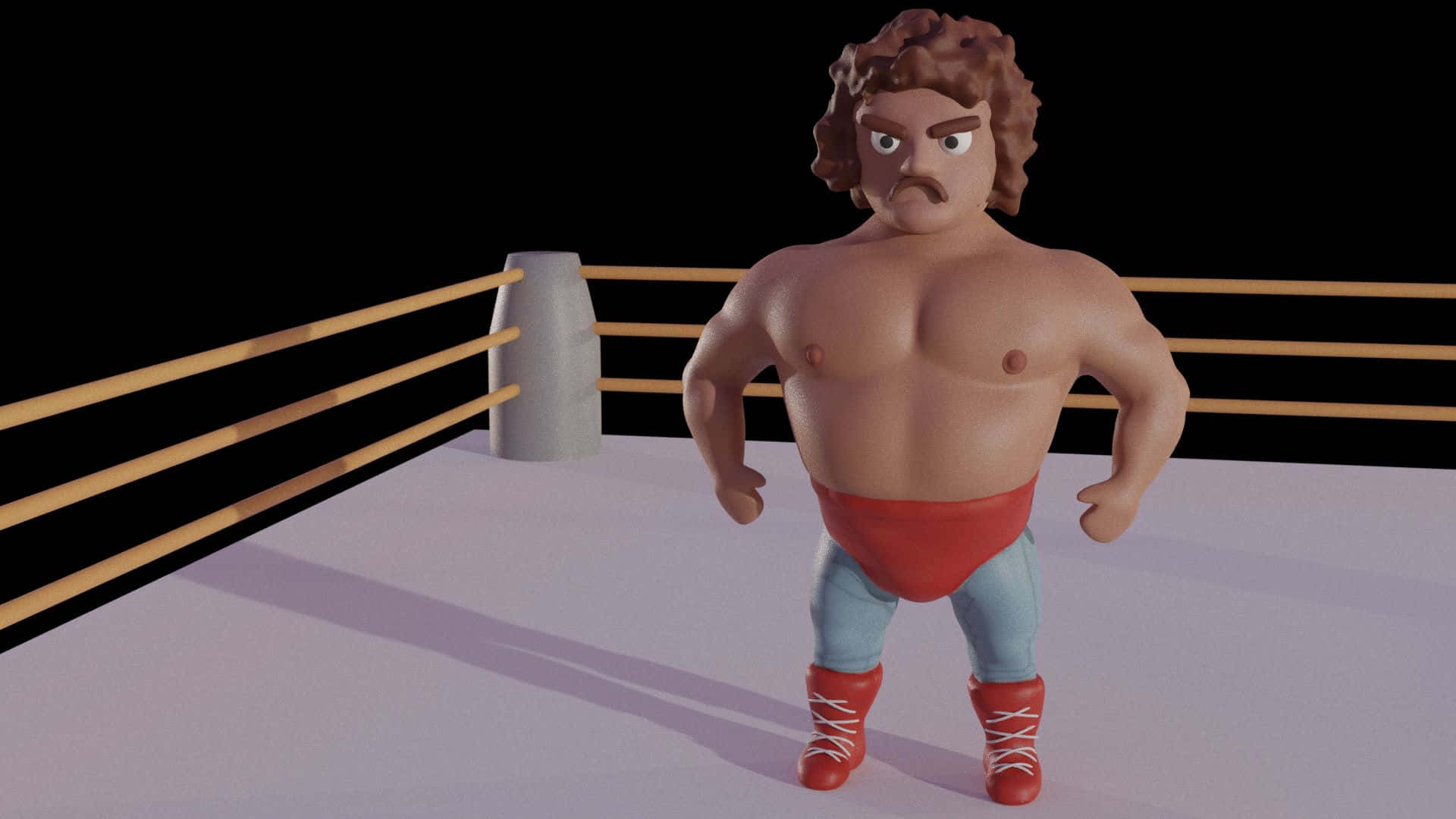 Animated Wrestlerin Ring Background