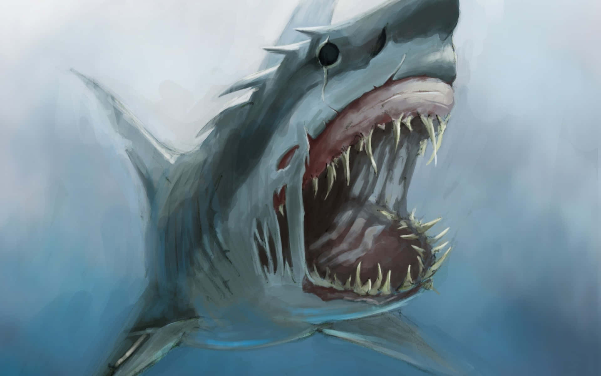 Animated Zombie Black Shark Background