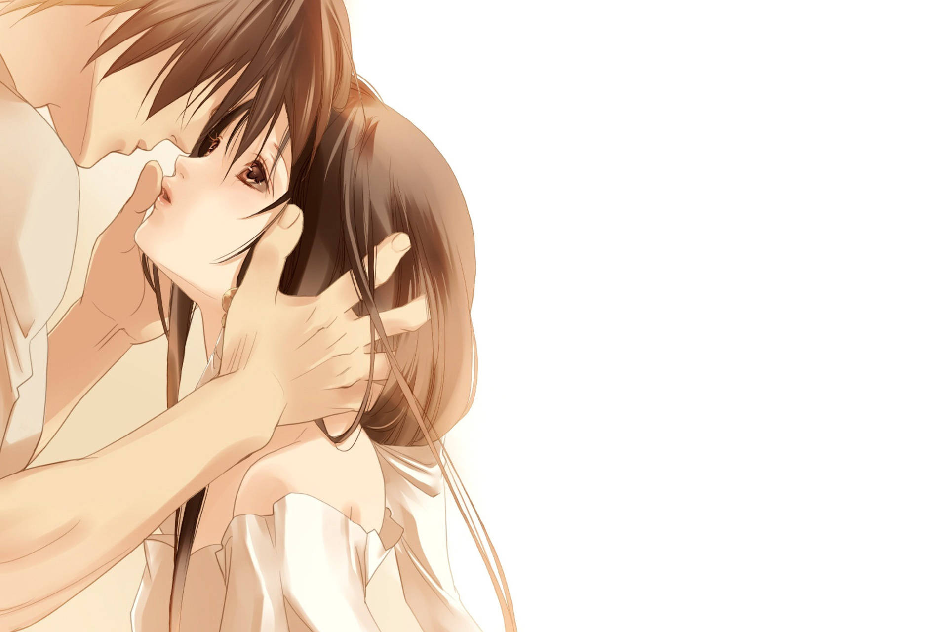 Animation Anime Couple Almost Kiss
