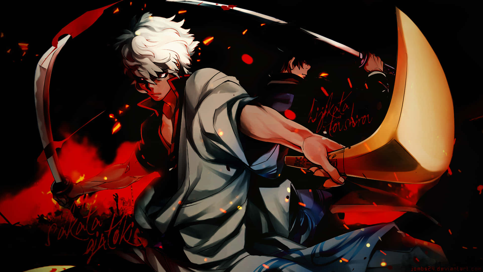 Anime Adventure Awaits! Follow The Adventures Of Gintama, The Silver-haired Samurai Background