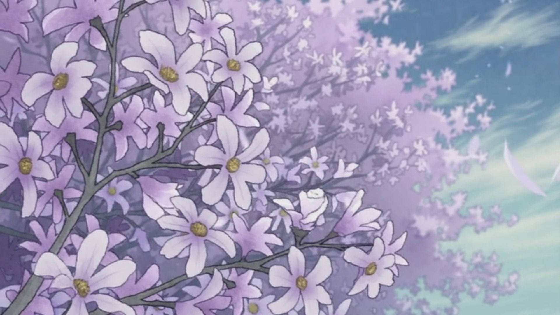 Anime Aesthetic Lavender Flowers