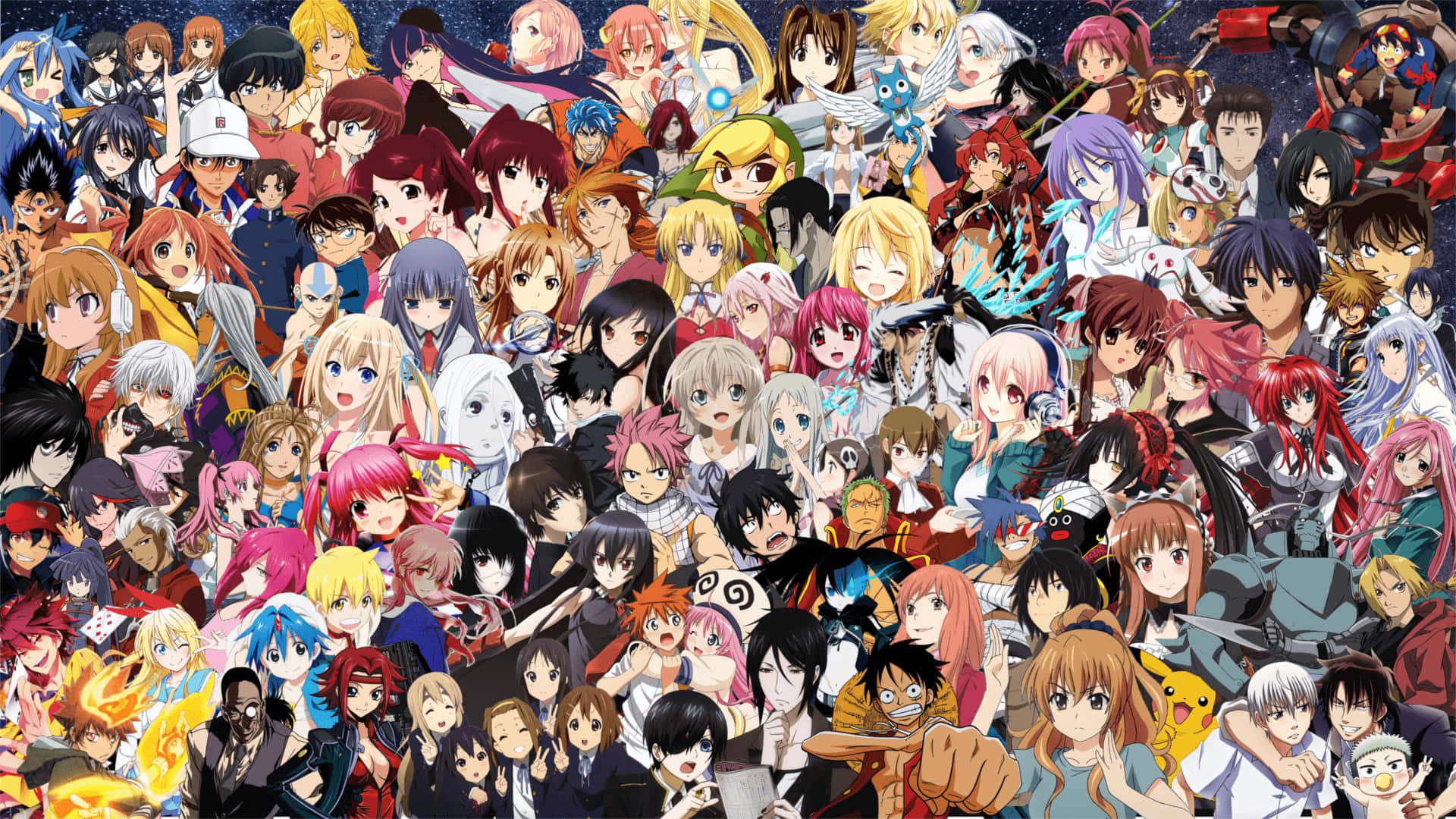 Anime All Characters Hd Face Collage