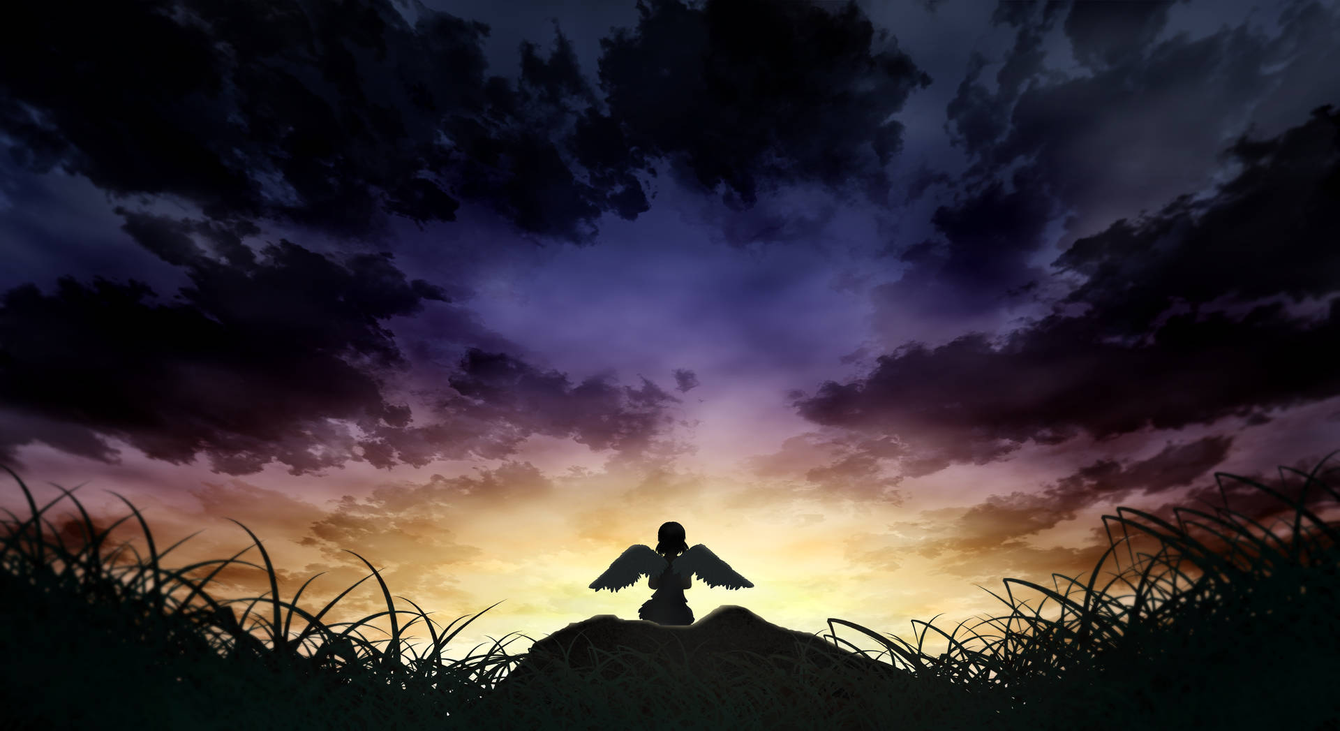 Anime Angel Of Dawn Background