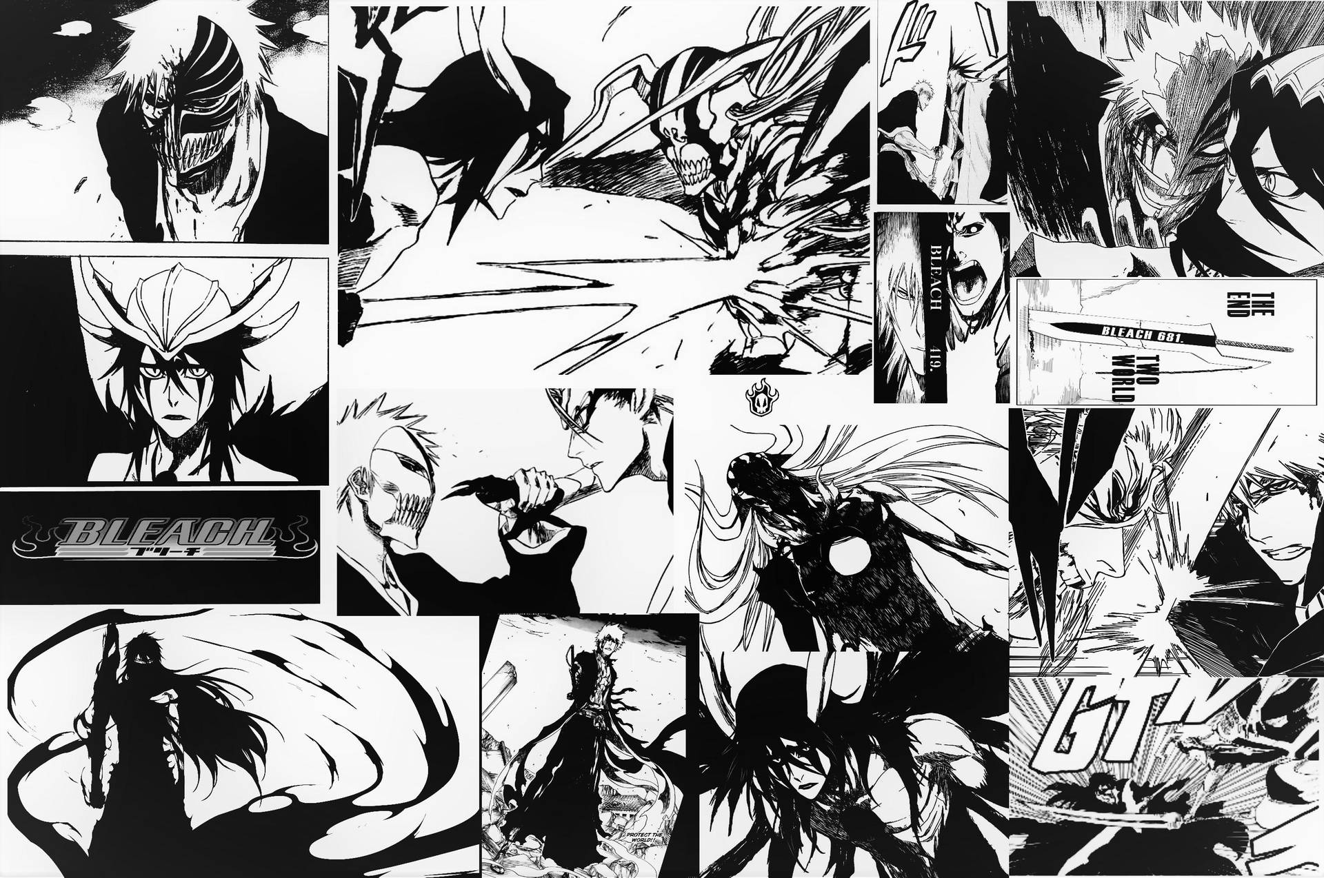 Anime Art Black And White Bleach Ichigo Manga