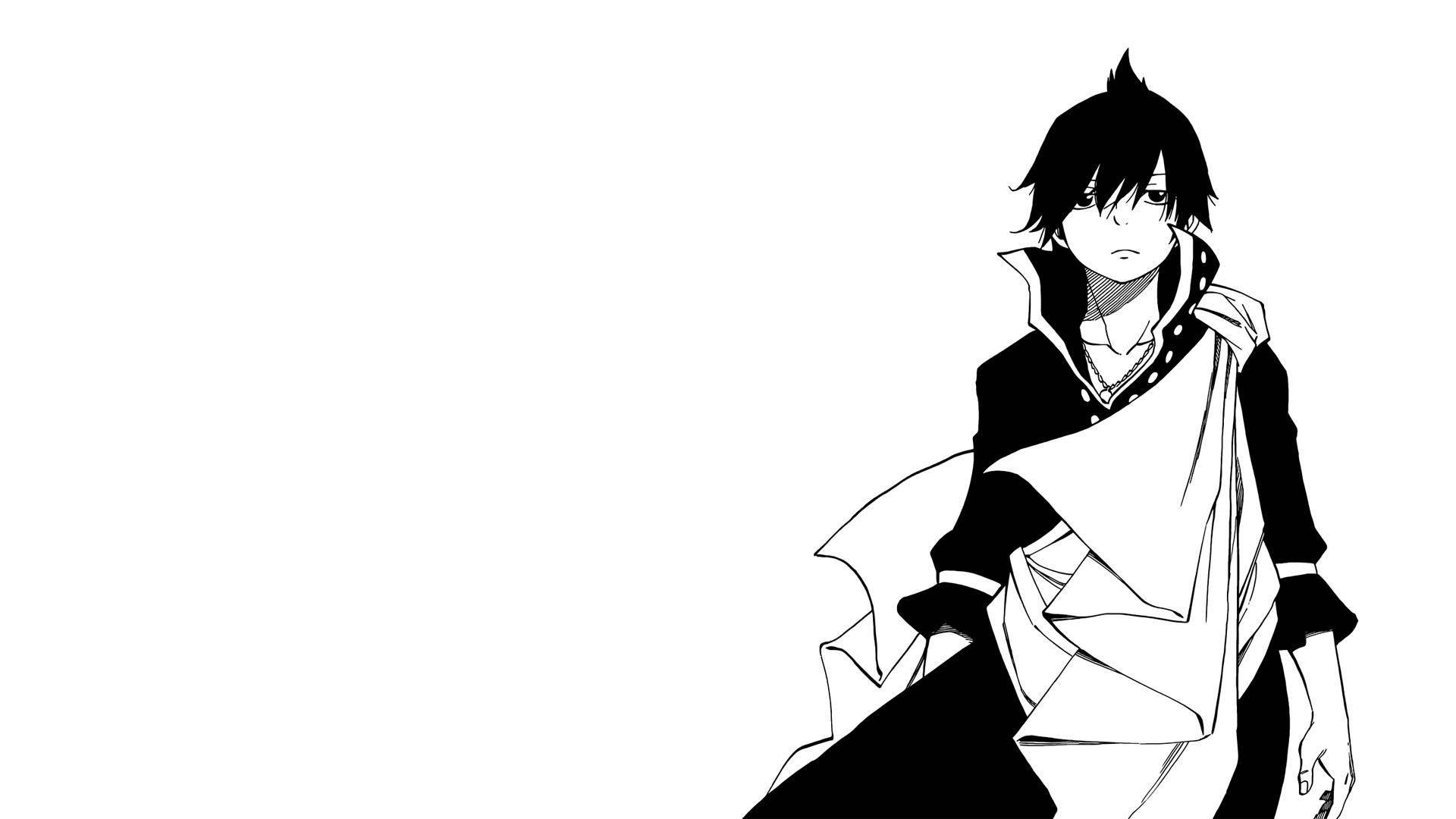 Anime Art Black And White Fairy Tail Zeref Background