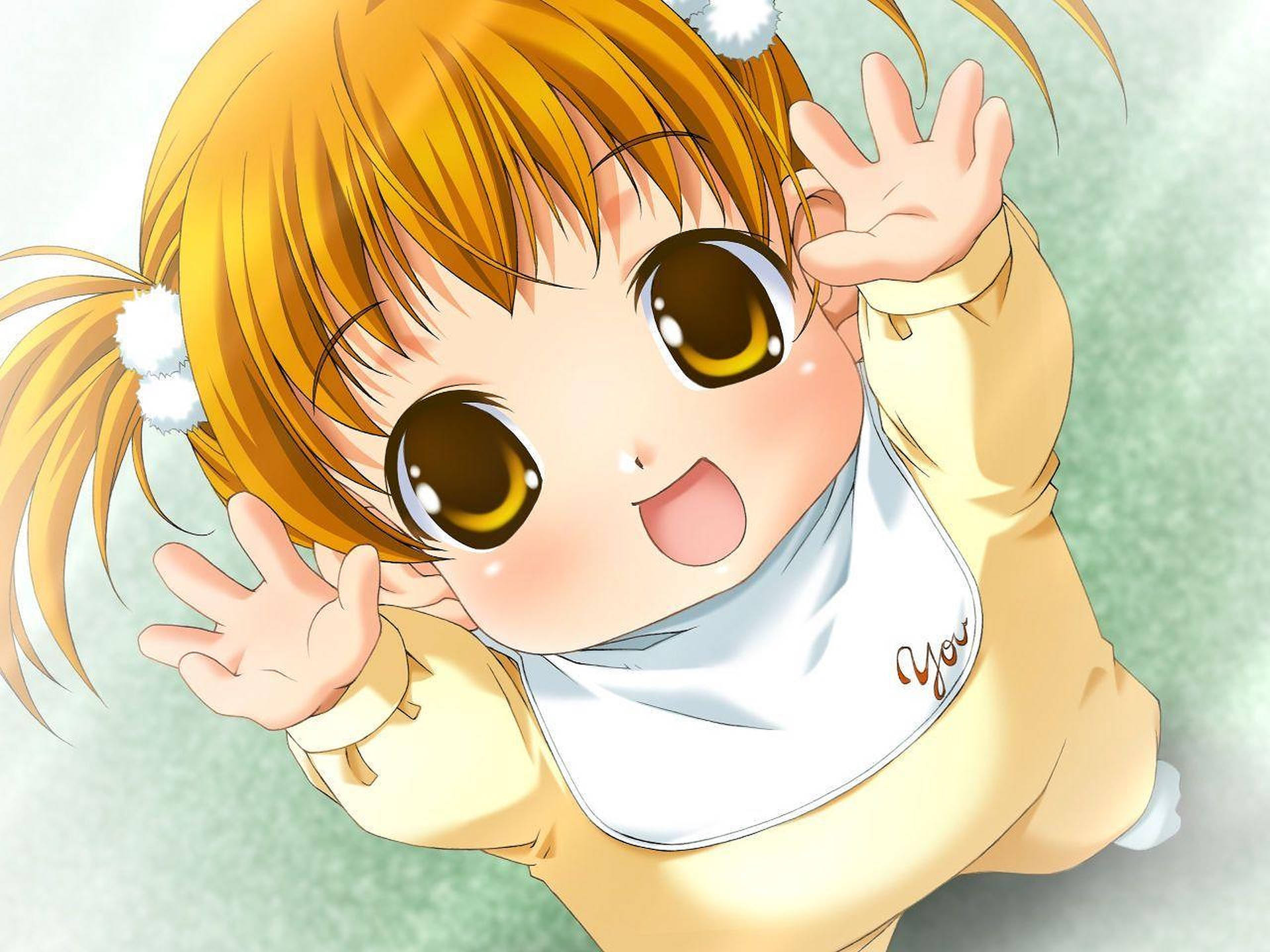 Anime Baby Kid In Onesie Background