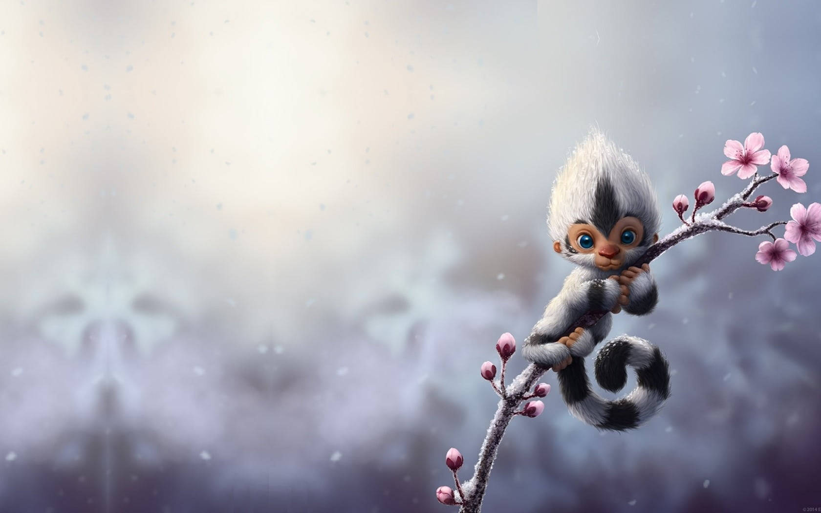 Anime Baby Monkey Background