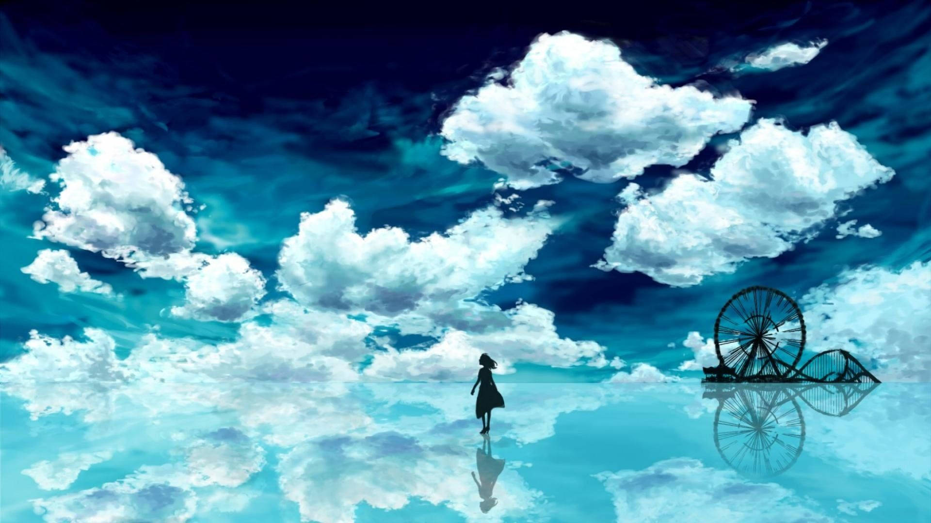 Anime Blue Sky Background