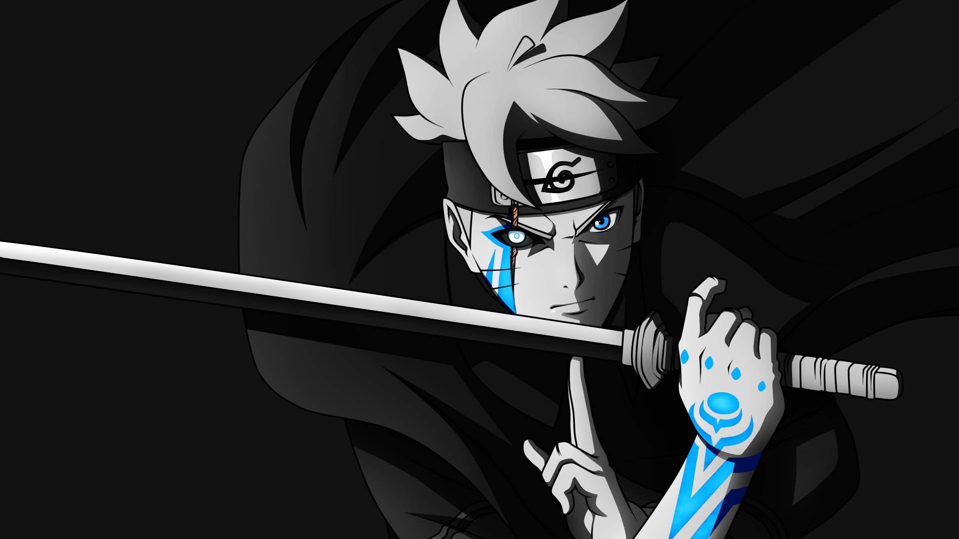 Anime Boy Dark Boruto Background