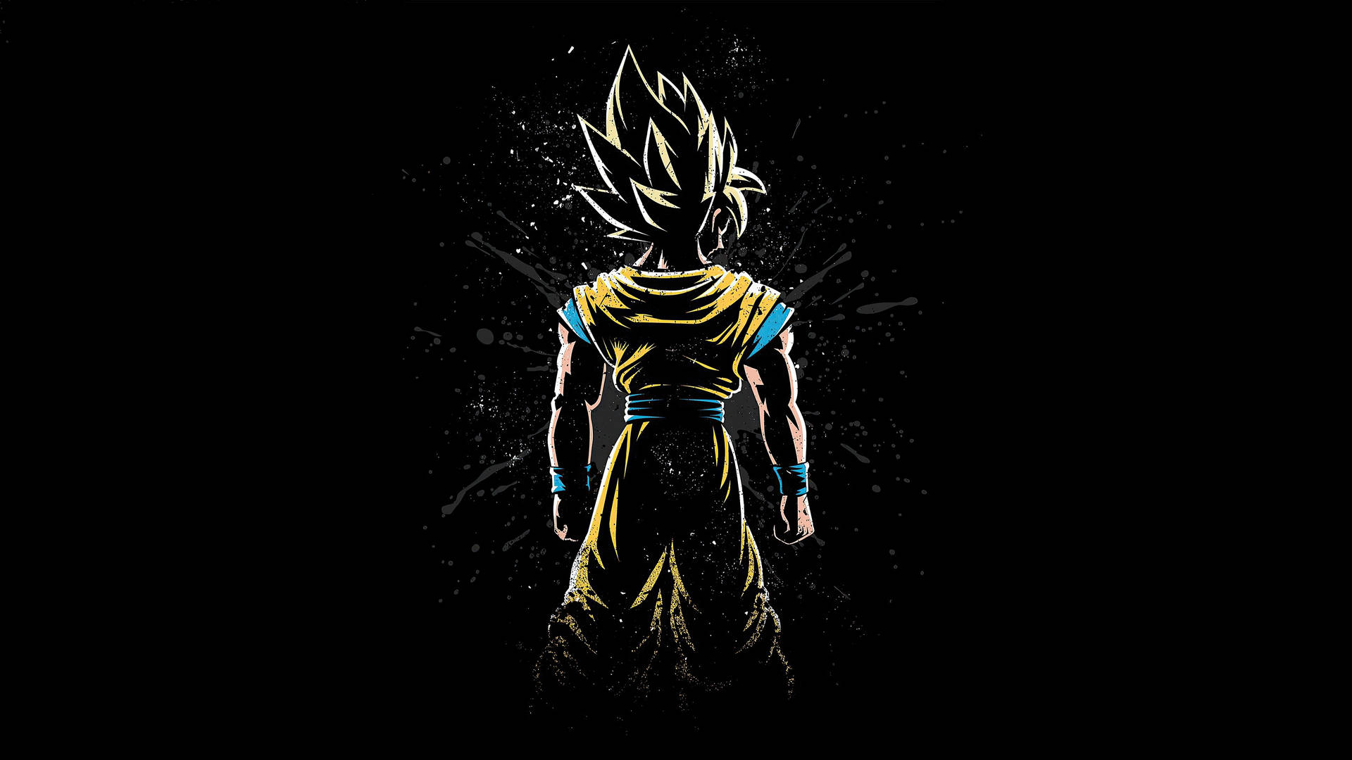 Anime Boy Dark Goku Super Saiyan