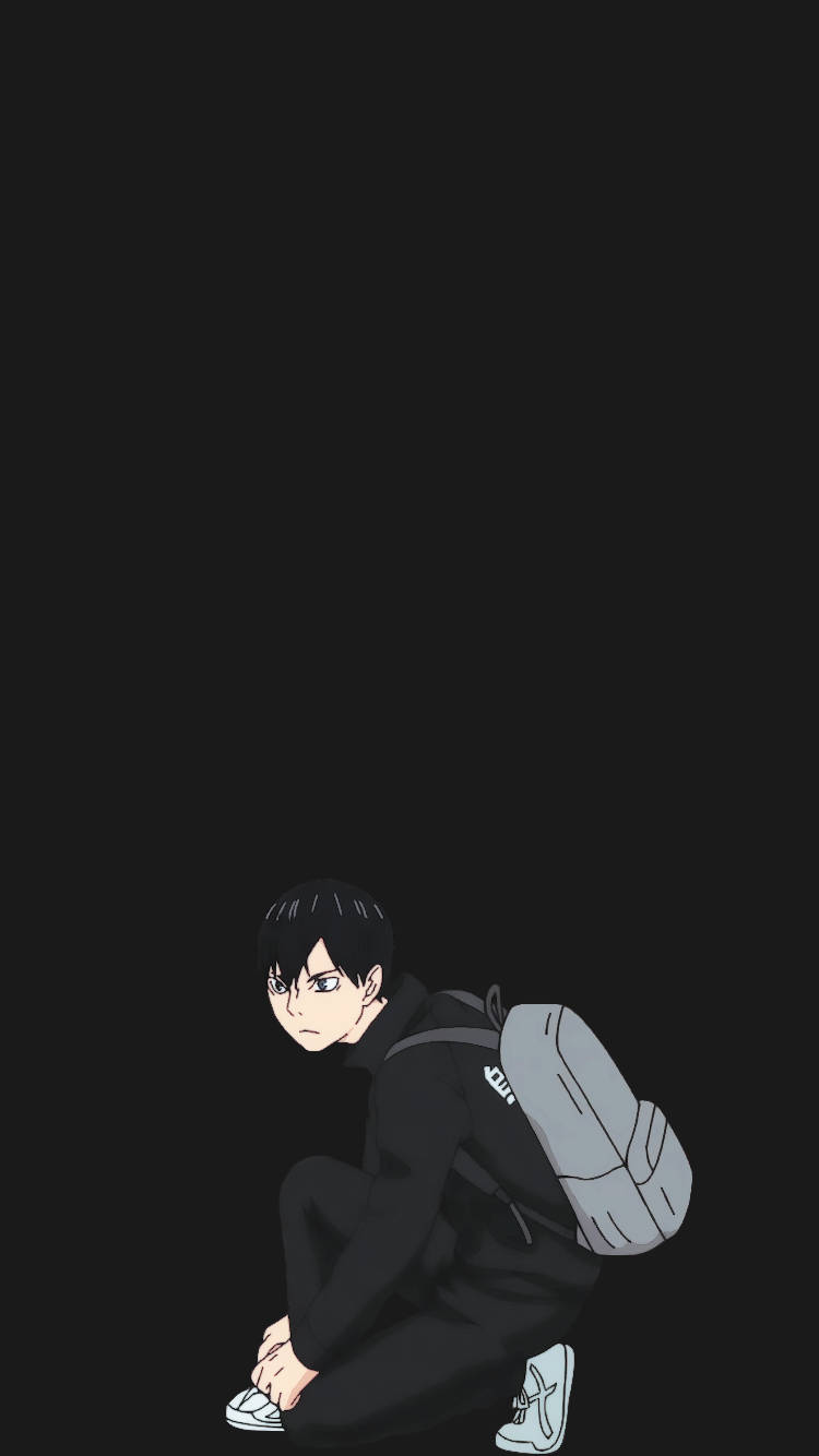 Anime Boy Dark Kageyama Tying Shoes