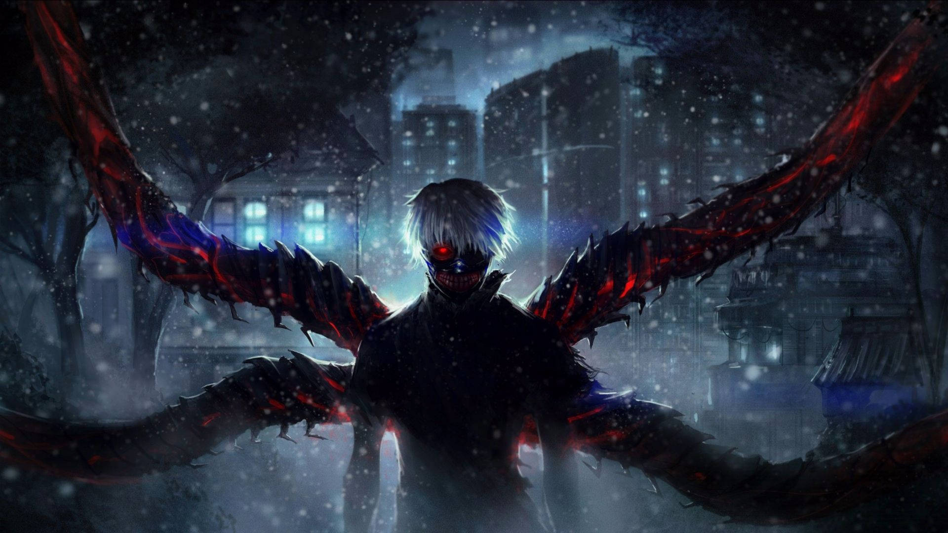 Anime Boy Dark Kaneki Kagune Background