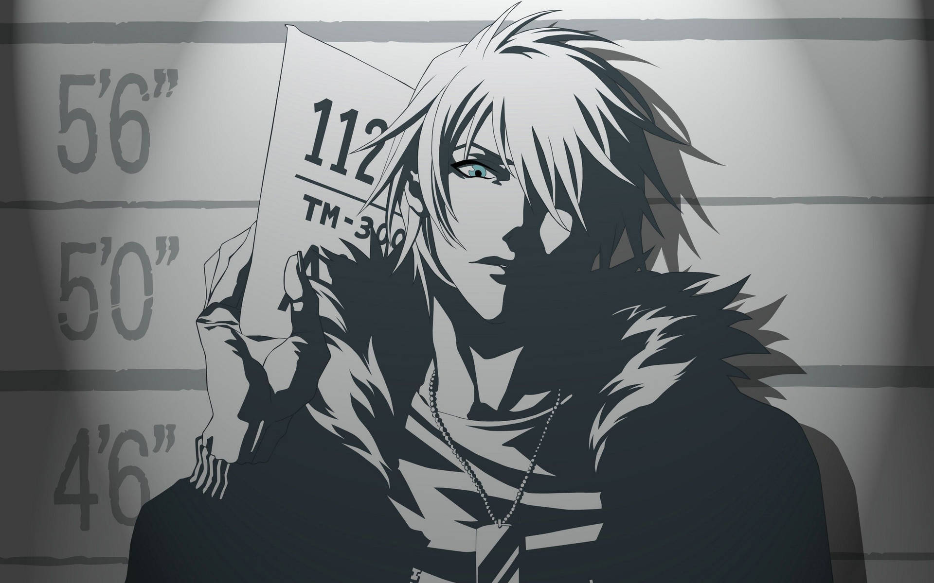 Anime Boy Dark Mug Shot Background