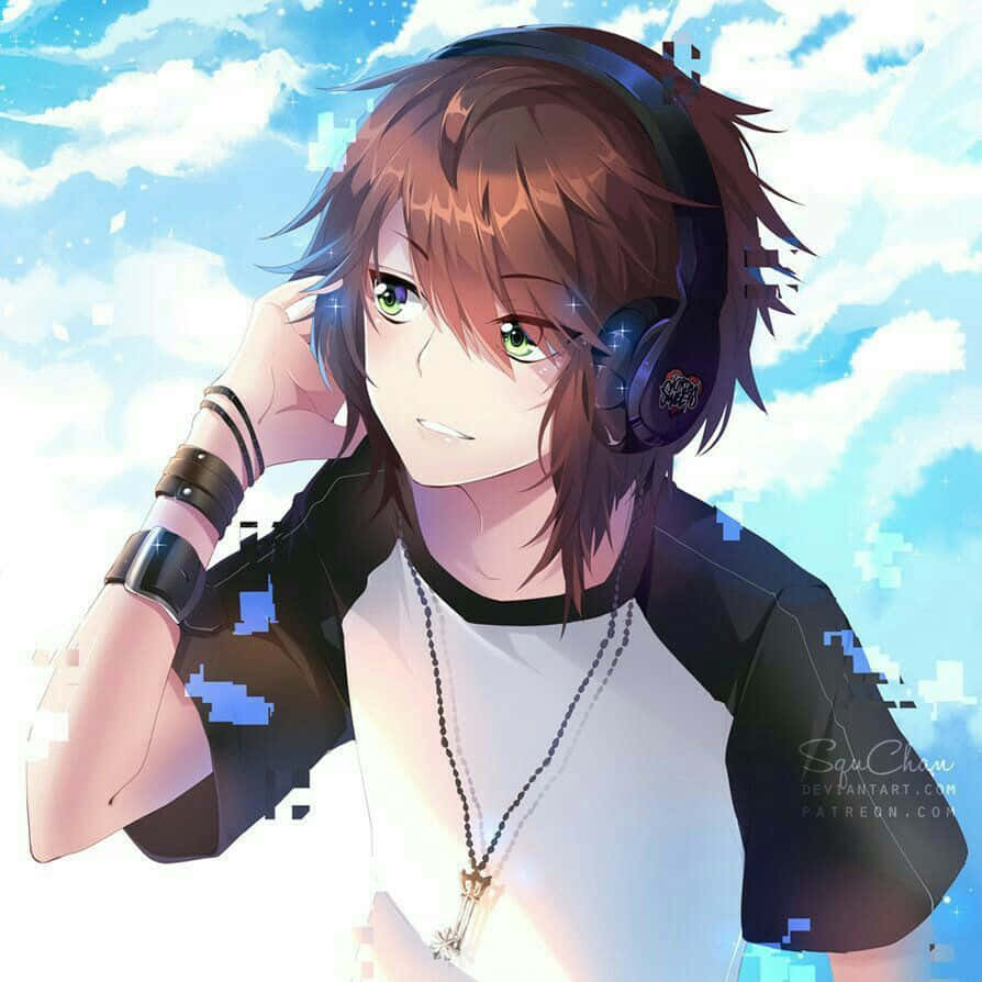 Anime Boy Gamer 894 X 894 Background