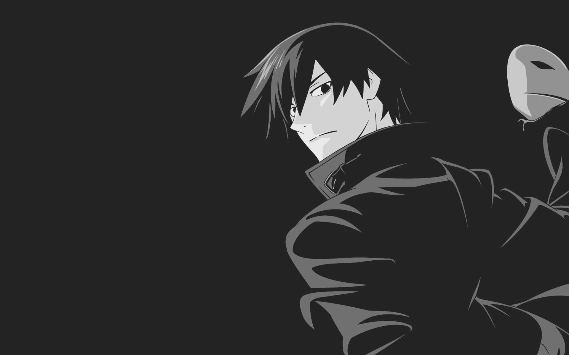 Anime Boy Looking Back Dark Aesthetic Anime Pfp Background