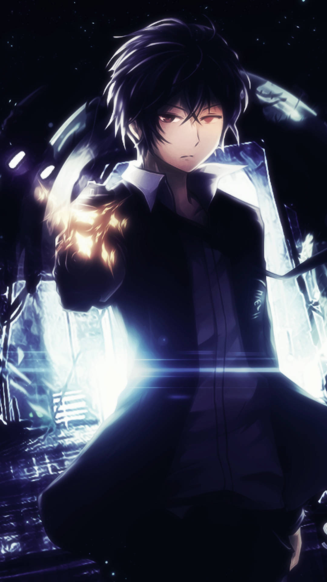 Anime Boy Satomi Rentarou In Black Bullet Background
