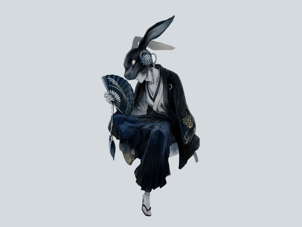 Anime Boy With Bunny Mask Background